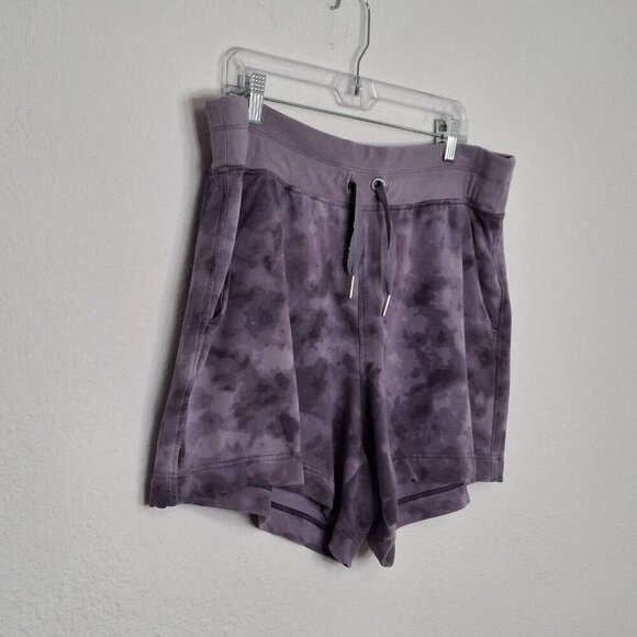 Athleta Shorts 4" Sz 1X Balance Printed Drawstring Waist Pull On Boho Workout - Picture 3 of 14
